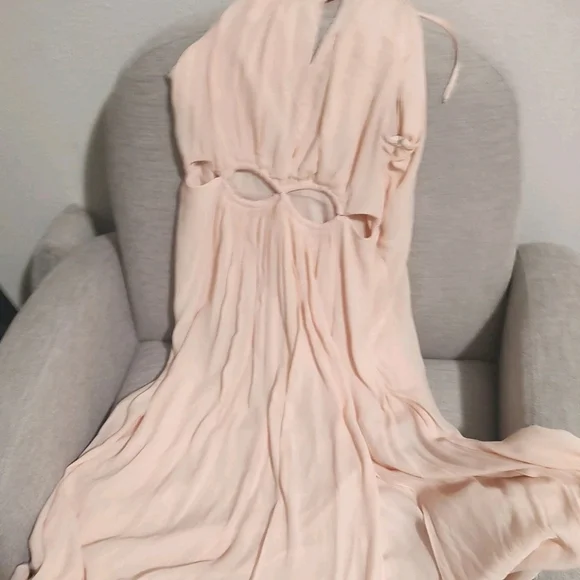 NWT REISS | Marta Midi Dress Pink in Size Med (8) - Picture 7 of 9